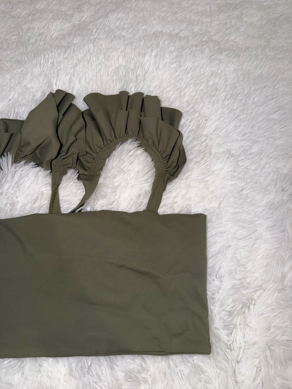 Port De Bras Wing Crop size Large Olive Green Anthropology